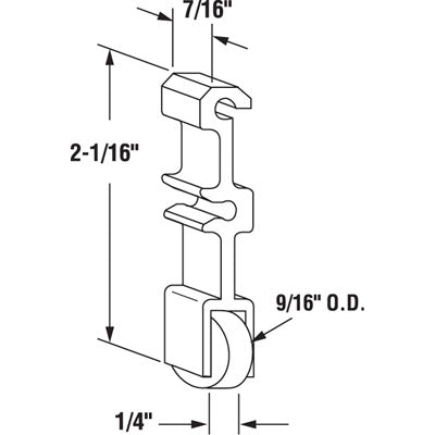 Discontinued - Roller Assembly (Flat) - Sliding Windows, Vertical Rail - Aluminum / Steel - Discontinued - Roller Assembly (Flat) - Sliding Windows, Vertical Rail - Aluminum / Steel