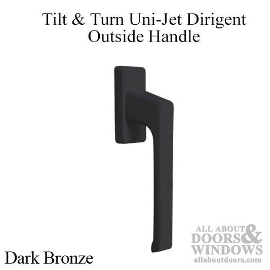 Tilt & Turn Uni-Jet Dirigent Outside Handle - Dark Bronze