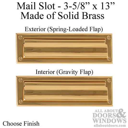 Mail Slot - 3-5/8" x 13" - Choose Color