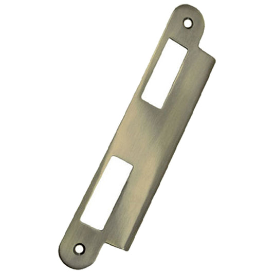 Latch & Deadbolt Strike Plate, 45mm, 1-3/4" Door - Antique  Brass