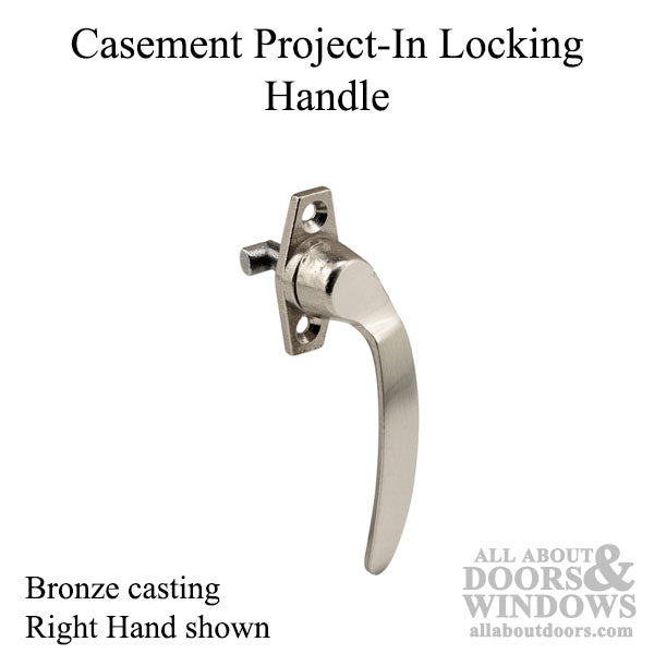 Project-In Locking Handle, Right Hand, 1-3/8 in - Bronze casting - Project-In Locking Handle, Right Hand, 1-3/8 in - Bronze casting