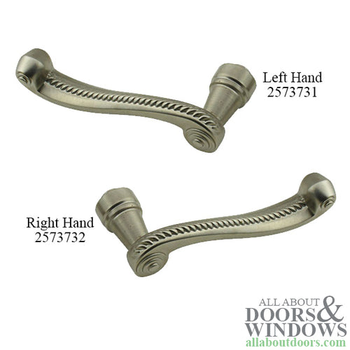 Hinged Door Lever Handle, Whitmore, Left Hand - Satin Nickel - Hinged Door Lever Handle, Whitmore, Left Hand - Satin Nickel