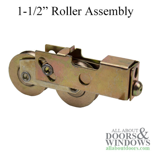 Sliding Patio Door Tandem Roller with Plain Back and Open Top 1.5 Inch Steel Ball Bearing Wheel Diameter - Sliding Patio Door Tandem Roller with Plain Back and Open Top 1.5 Inch Steel Ball Bearing Wheel Diameter