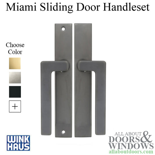 Miami Sliding Patio Door Handle - Inactive Dummy Pull, Right Hand - Choose Color