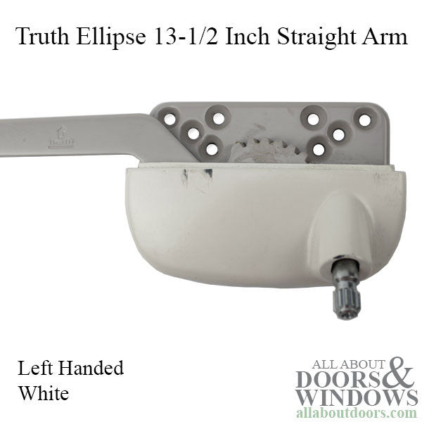 BLEMISHED Truth Ellipse Left Hand 13-1/2 Inch Straight Arm - White - BLEMISHED Truth Ellipse Left Hand 13-1/2 Inch Straight Arm - White