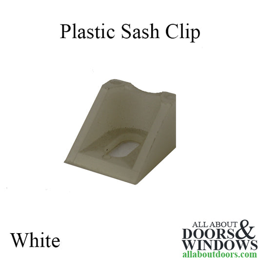 Plastic Sash Clip - White
