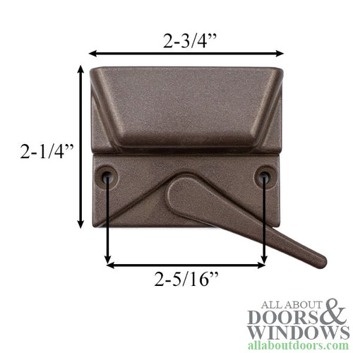 Blemished Non-Handed Truth Home Gard Sash Lock with Plastic Latch for Casement Window - Clay - Blemished Non-Handed Truth Home Gard Sash Lock with Plastic Latch for Casement Window - Clay