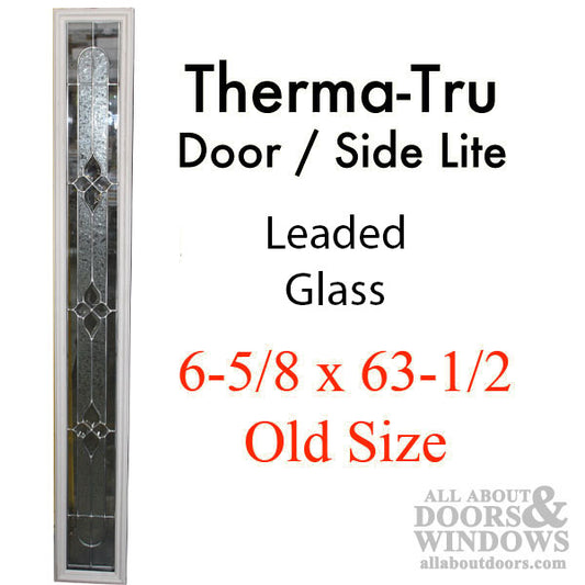 Rectangular 8-7/16 x 65-1/2 Plastic Surround with 6-5/8 x 63-1/2 x 1" Leaded Glass - Nickel Caming