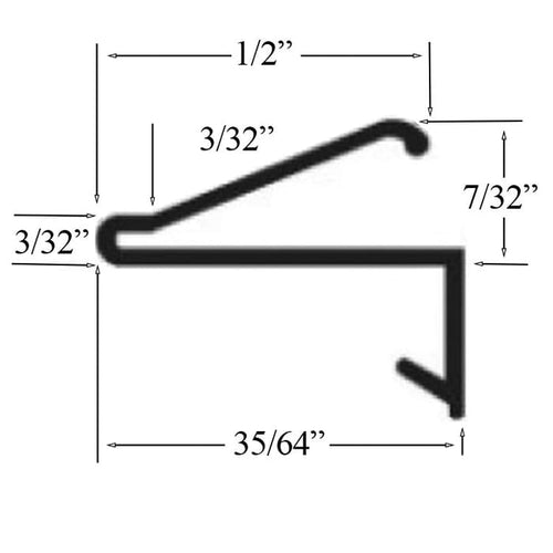 Polyflex Leaf Weatherstrip Extruded Polypropylene 1/2