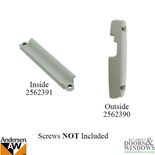 Retractable Insect Screen Exterior Handle for Andersen FGD made: June 2007 - Present - White - Retractable Insect Screen Exterior Handle for Andersen FGD made: June 2007 - Present - White