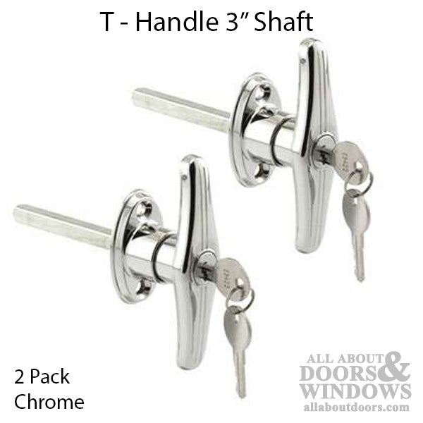 Chrome T-Handle with 3