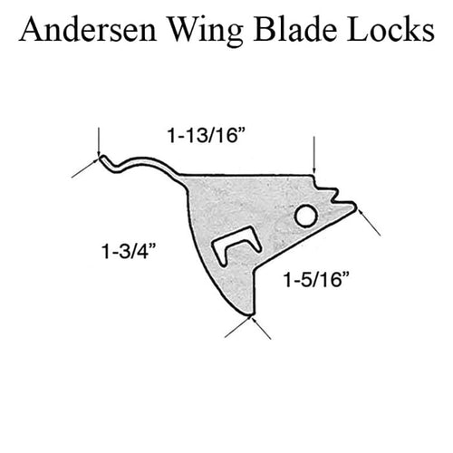 Discontinued - Screen Wing Blade Locks, Pair - White - Discontinued - Screen Wing Blade Locks, Pair - White