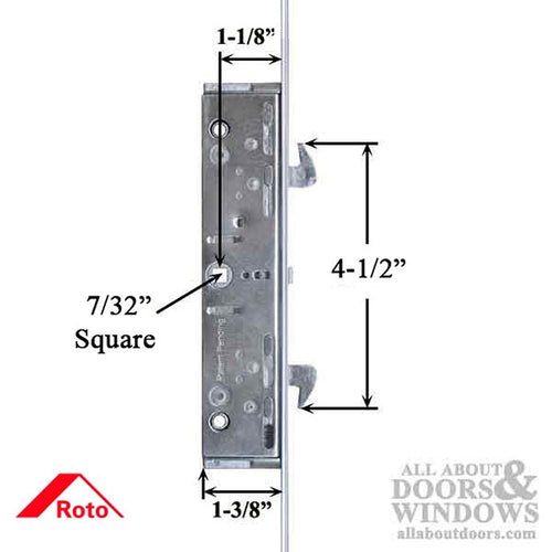 Roto Sliding Patio Door 4 Point Hook Lock - Aluminum - Roto Sliding Patio Door 4 Point Hook Lock - Aluminum