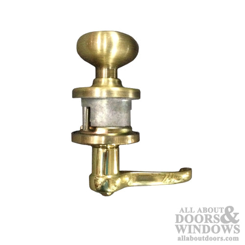 Kwikset Keyed Door Handle Hancock Knob Exterior Interior Polis Door Lever Antique Brass - Kwikset Keyed Door Handle Hancock Knob Exterior Interior Polis Door Lever Antique Brass