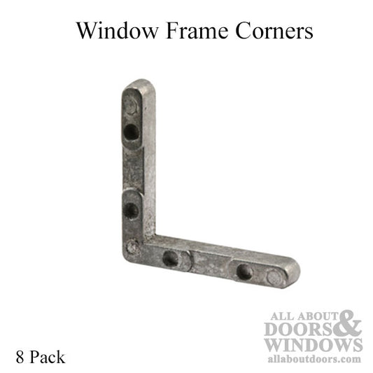 Window Frame Corner Insert, 8 PACK - Zinc Diecast