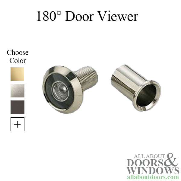 180 Degree Door Viewer for 1-3/8 in -2 in Doors - Choose Finish - 180 Degree Door Viewer for 1-3/8 in -2 in Doors - Choose Finish