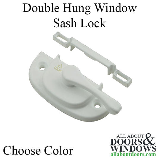 Double Hung Window Sash Lock,  2-1/16" screw hole centers - Choose Color