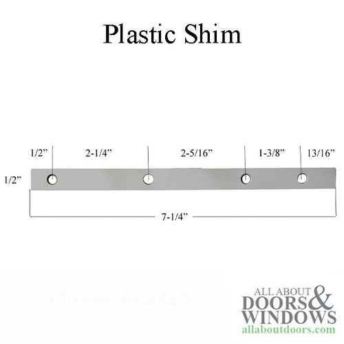 Plastic Shim , 4 hole, 1/2