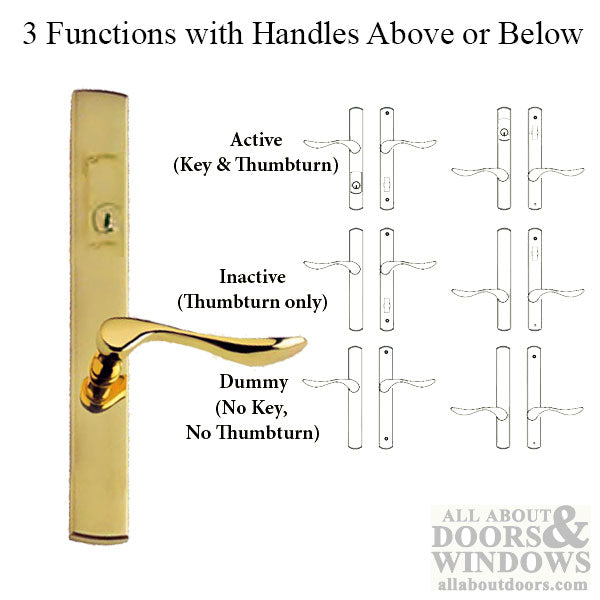 G-U Venice Handle & 30mm Plate, Active, Key & Thumbturn (Handle Below Cylinder) Choose Color - G-U Venice Handle & 30mm Plate, Active, Key & Thumbturn (Handle Below Cylinder) Choose Color