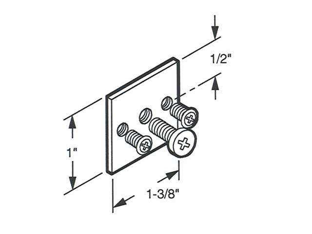 Adjustable Keeper Assembly for Sliding Patio Door Aluminum Finish - Adjustable Keeper Assembly for Sliding Patio Door Aluminum Finish