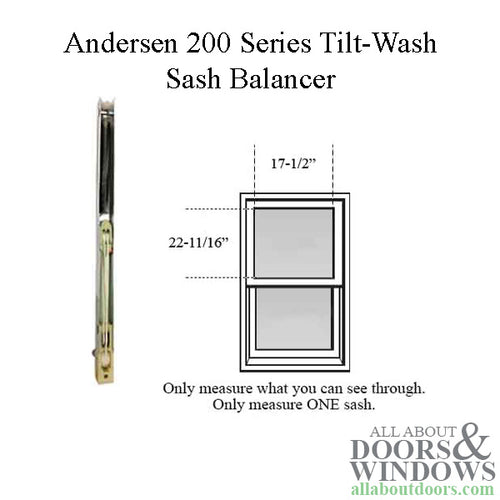 Andersen 200 Series Tilt-Wash Double Hung Sash Balancer - M746 - Andersen 200 Series Tilt-Wash Double Hung Sash Balancer - M746