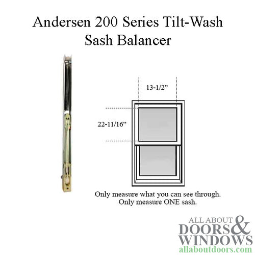 Andersen 200 Series Tilt-Wash Double Hung Sash Balancer - M446 - Andersen 200 Series Tilt-Wash Double Hung Sash Balancer - M446