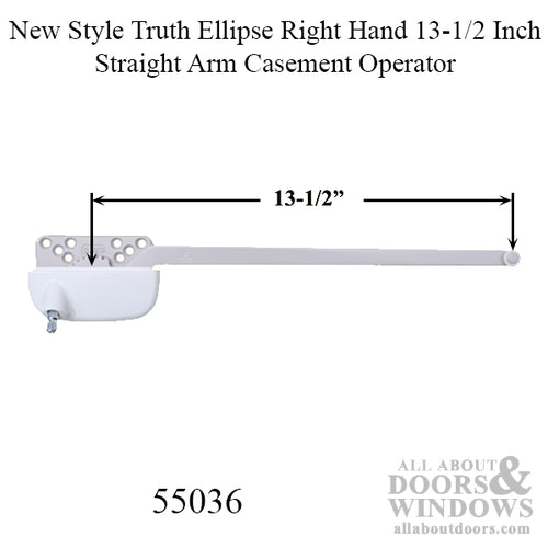 13-1/2 Inch Straight Arm Casement Operator - Choose Color, New Style Truth Ellipse Right Hand - 13-1/2 Inch Straight Arm Casement Operator - Choose Color, New Style Truth Ellipse Right Hand