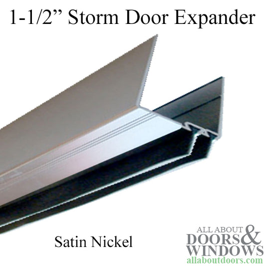 1-1/2 Inch Storm Door Expander w/ 2 Sweeps, 35-1/16 Inch Length - Satin Nickel
