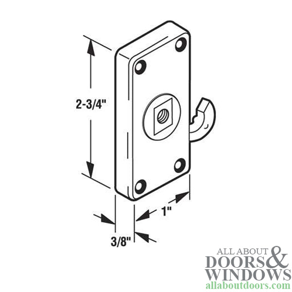 Non-Handed Latch Replacement for Sliding Screen Door - Non-Handed Latch Replacement for Sliding Screen Door