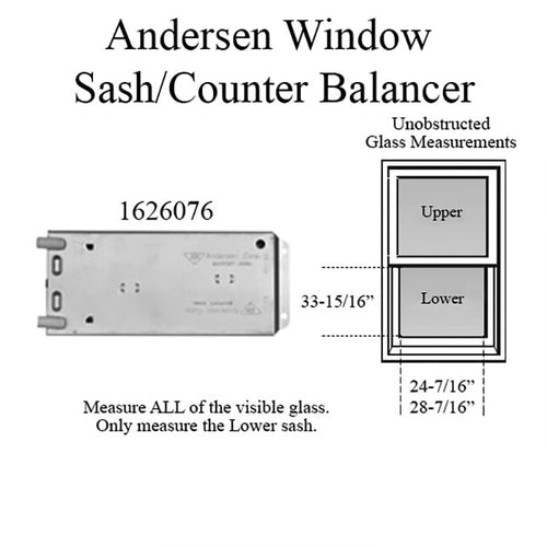 Andersen 200 Series Narroline Window Sash/Counter Balancer, Right Hand - 11R - Andersen 200 Series Narroline Window Sash/Counter Balancer, Right Hand - 11R