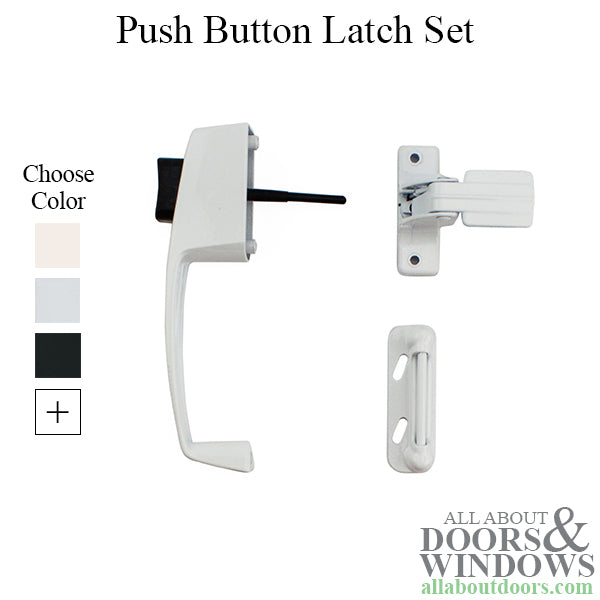 Push Button Latch, 1-3/4 hole Spacing - Choose Color - Push Button Latch, 1-3/4 hole Spacing - Choose Color