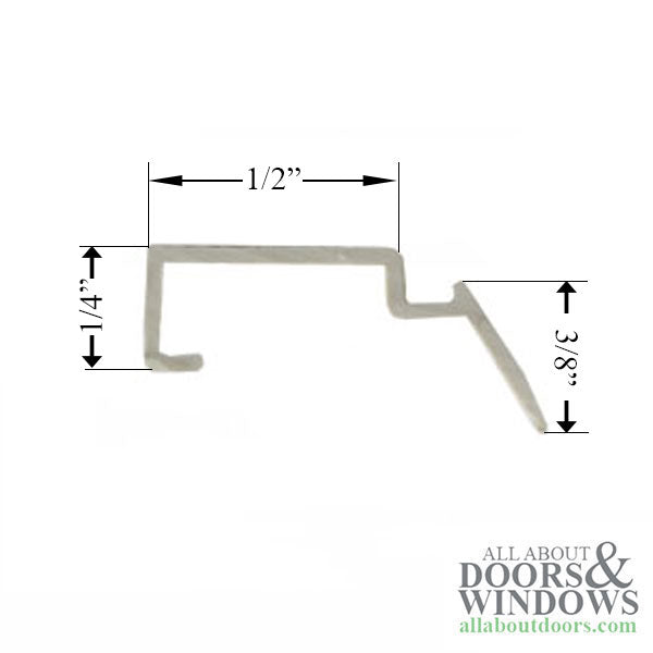 Rigid Vinyl Glazing Bead  6 line Shape, 1/2 x 1/4 - Rigid Vinyl Glazing Bead  6 line Shape, 1/2 x 1/4