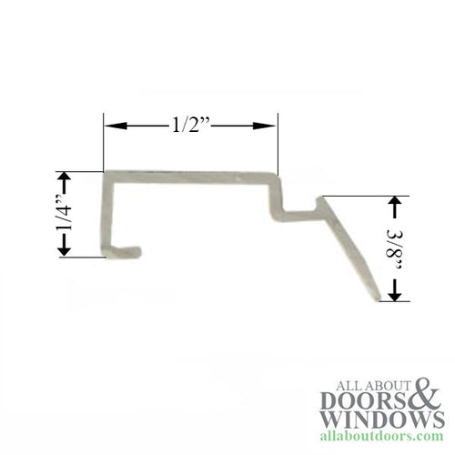 Rigid Vinyl Glazing Bead  6 line Shape, 1/2 x 1/4 - Rigid Vinyl Glazing Bead  6 line Shape, 1/2 x 1/4