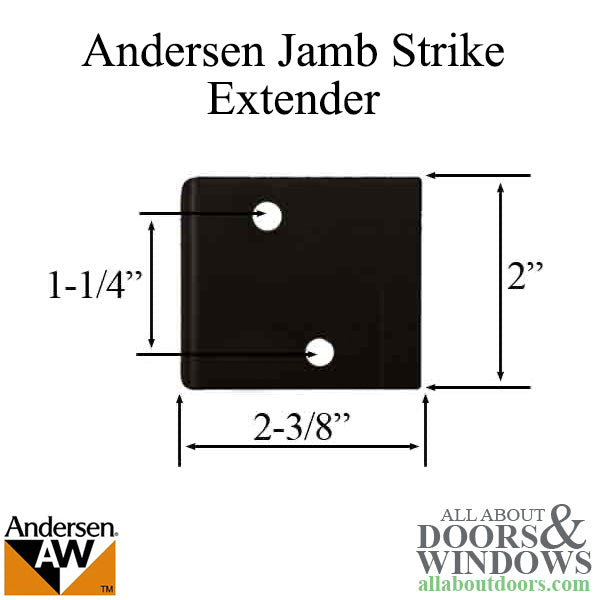 Andersen Jamb Strike Extender, 2-3/8