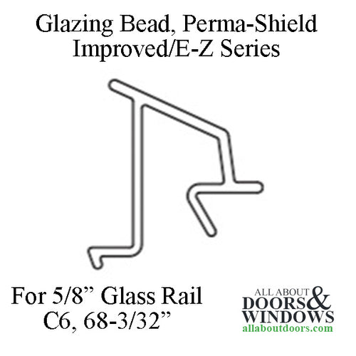 Glazing Bead, Perma-Shield Improved/E-Z series, Sandtone, 5/8