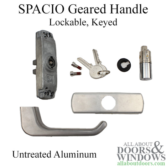 SPACIO Geared-Handle Lockable, Untreated Metal