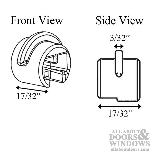 Locking Collar with Notch - Blue/Green - Ridge Width: 3/32 inch - Locking Collar with Notch - Blue/Green - Ridge Width: 3/32 inch