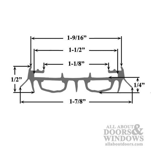 Slide-On Bottom Sweep for 36 Inch Door Bulb Beige - Slide-On Bottom Sweep for 36 Inch Door Bulb Beige