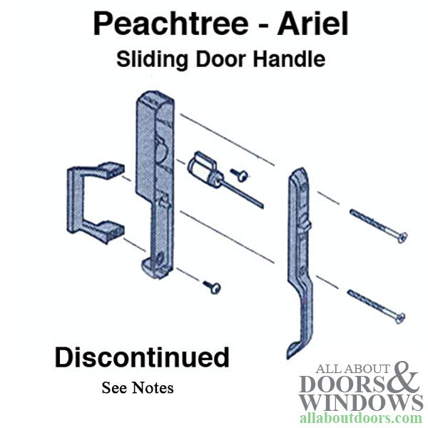 Peachtree Ariel Sliding Door Handle Set -  SEE NOTES - Peachtree Ariel Sliding Door Handle Set -  SEE NOTES