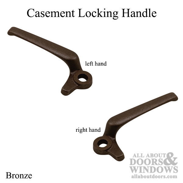 Casement Window Locking Handle, Right Hand, 13/32 in Bronze - Casement Window Locking Handle, Right Hand, 13/32 in Bronze