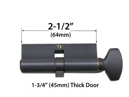 32 / 32 Euro Keyed Cylinder only for 1-3/4 Inch Thick Door  - Choose Color - 32 / 32 Euro Keyed Cylinder only for 1-3/4 Inch Thick Door  - Choose Color
