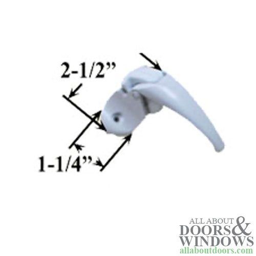 Inside handle latch, Andersen / Emco storm door - White - Blemished - Inside handle latch, Andersen / Emco storm door - White - Blemished