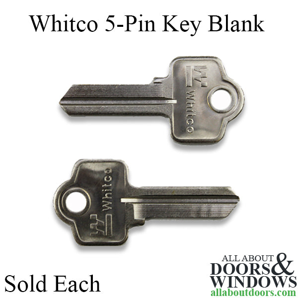 Whitco Key Blank, 5-Pin - Whitco Key Blank, 5-Pin