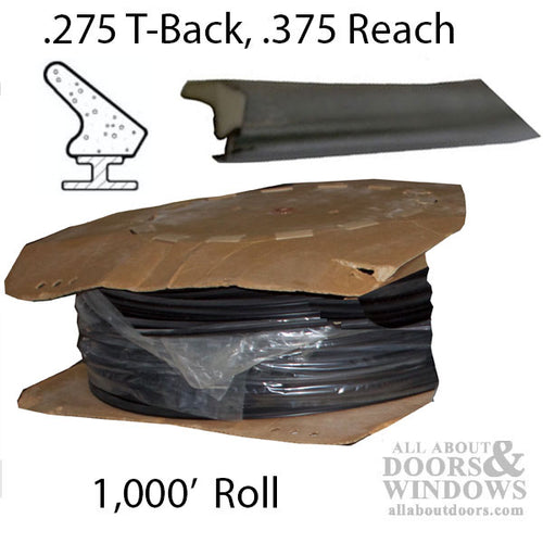 .275 T-Slot Backing, .375 Foam Seal 1,000' roll - .275 T-Slot Backing, .375 Foam Seal 1,000' roll