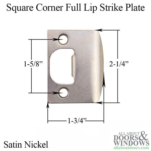 Dexter Strike Plate with Screws, 2-1/4