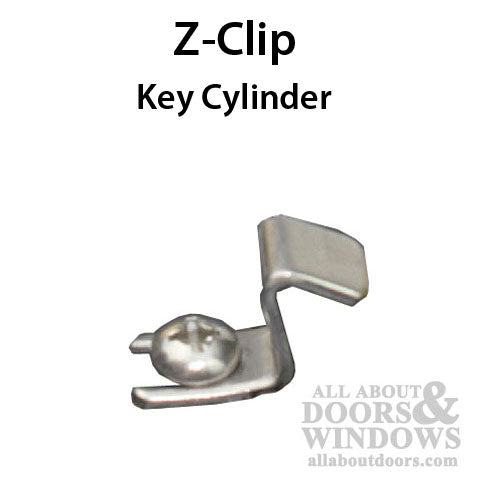 Z-Clip for Key Cylinder, Sliding Door Handleset Lock