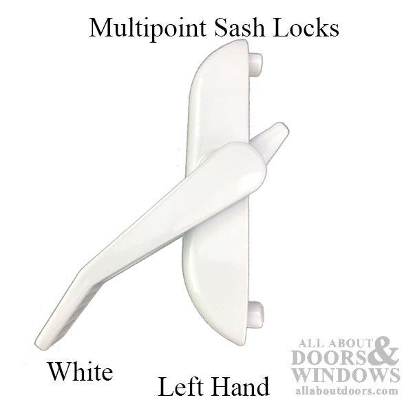 Multipoint Sash Lock Casement Window Handle Left Hand White - Multipoint Sash Lock Casement Window Handle Left Hand White