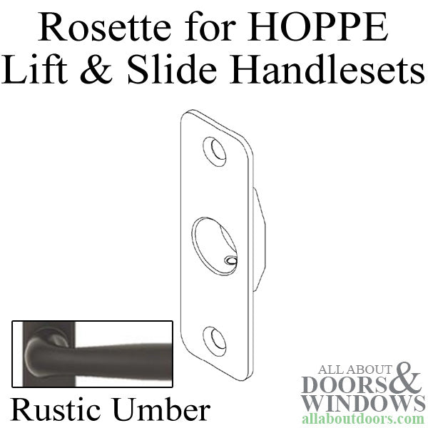 Removable Rosette for HOPPE Lift and Slide Door Systems - Rustic Umber - Removable Rosette for HOPPE Lift and Slide Door Systems - Rustic Umber