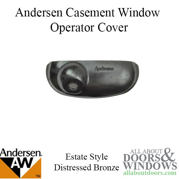 Andersen Perma-Shield Improved/E-Z Casement Windows - Operator Cover - Estate Style -  Distressed Bronze - Andersen Perma-Shield Improved/E-Z Casement Windows - Operator Cover - Estate Style -  Distressed Bronze