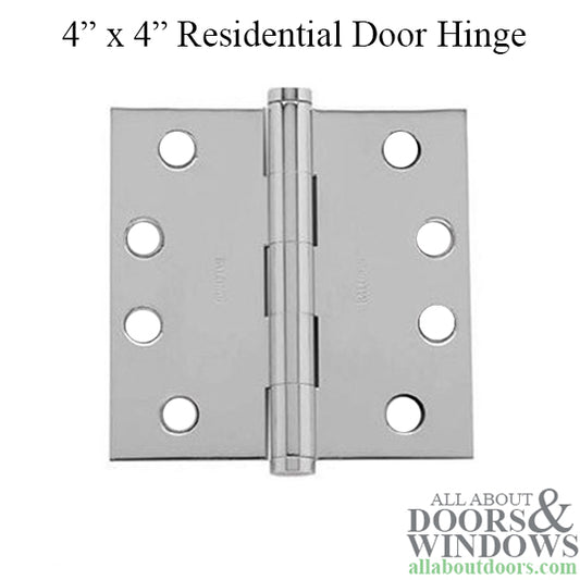 4" x 4" Solid Brass Hinge NO SCREWS - Satin Nickel